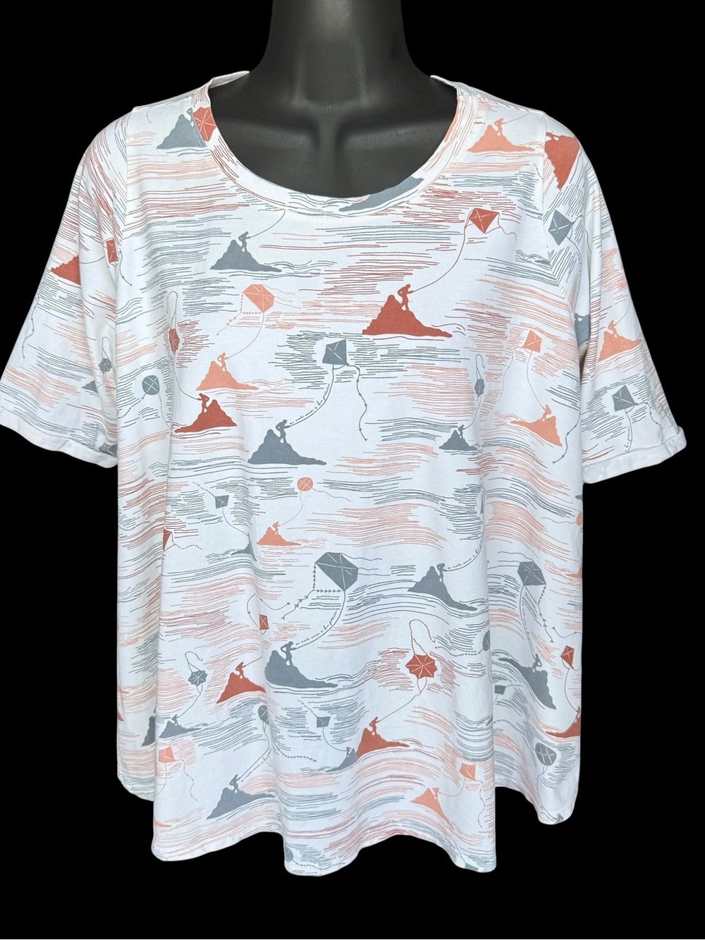 Kealopiko knit t-shirt top oversized flowy size Small